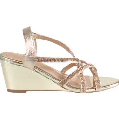 Sorento Heels<Dressy Wedge Sandals - Oranmore - Gold