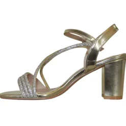 Sorento Heels<Block Heel Sandals - Cabra Castle - Gold