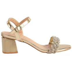 Sorento Heels<Block Heeled Sandals - Roganstown - Gold