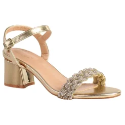 Sorento Heels<Block Heeled Sandals - Roganstown - Gold