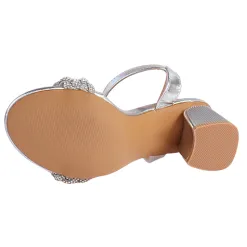 Sorento Heels<Block Heeled Sandals - Roganstown - Silver