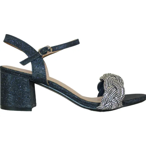 Sorento Heels<Block Heeled Sandals- Longueville - Navy