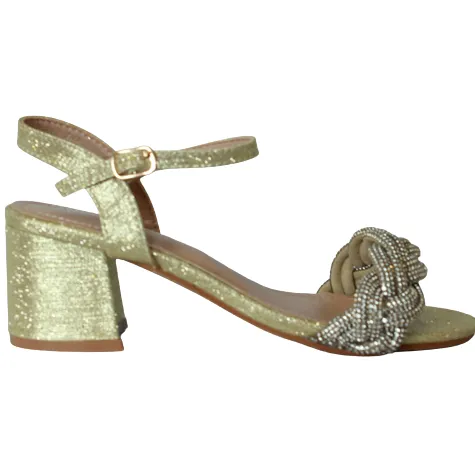 Sorento Heels<Block Heeled Sandals- Longueville - Gold