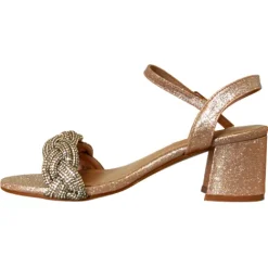 Sorento Heels<Block Heeled Sandals - Longueville - Rose Gold
