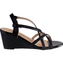 Sorento Heels<Dressy Wedge Sandals - Oranmore - Black