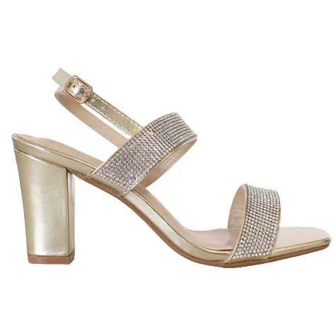 Sorento Heels<Dressy Block Heels - Coppershill - Gold