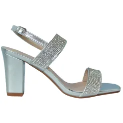 Sorento Heels<Dressy Block Heels - Coppershill - Silver