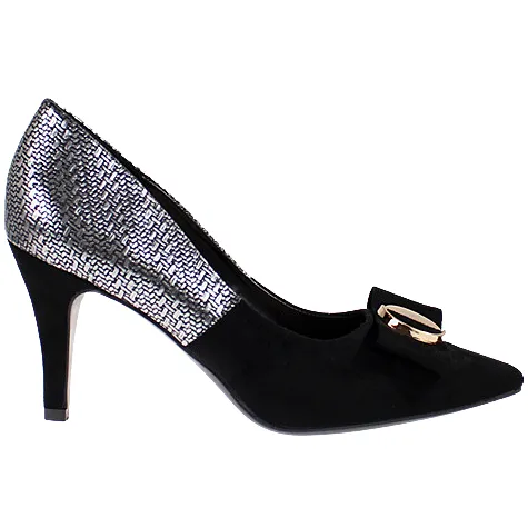 Sorento Heels<Dressy Heeled Pumps - Four Seasons - Black/Silver