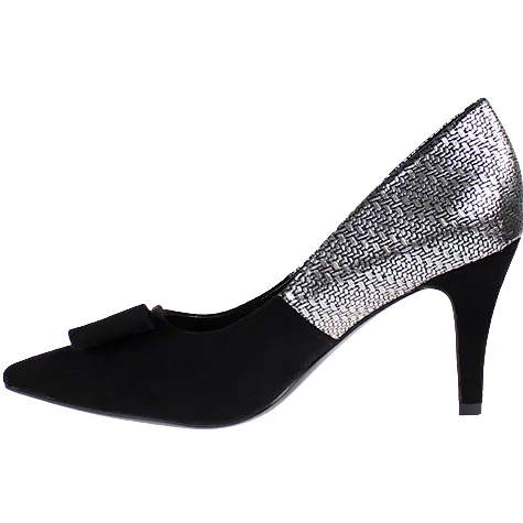 Sorento Heels<Dressy Heeled Pumps - Four Seasons - Black/Silver