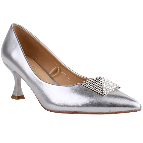 Sorento Heels<Dressy Heeled Pumps - Secret Garden - Silver