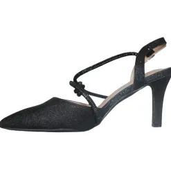 Sorento Heels<High Heel Courts - Gileston - Black Glitter