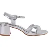 Sorento Heels<Ladies Block Heeled Sandals - Randles - Silver