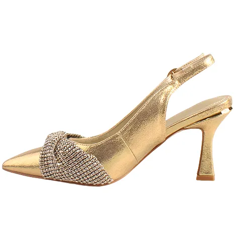 Sorento Heels<Ladies Slingback Heels - Hilton - Gold