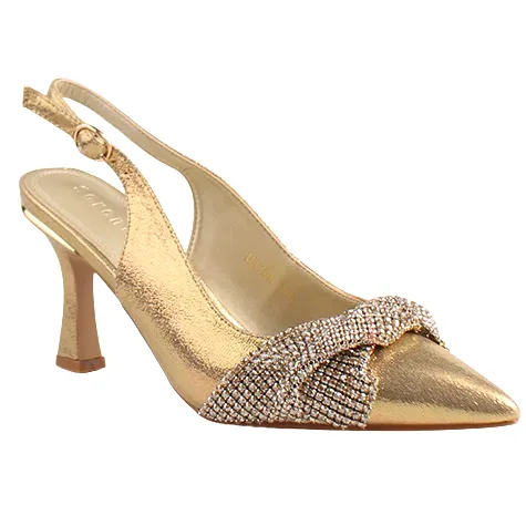 Sorento Heels<Ladies Slingback Heels - Hilton - Gold