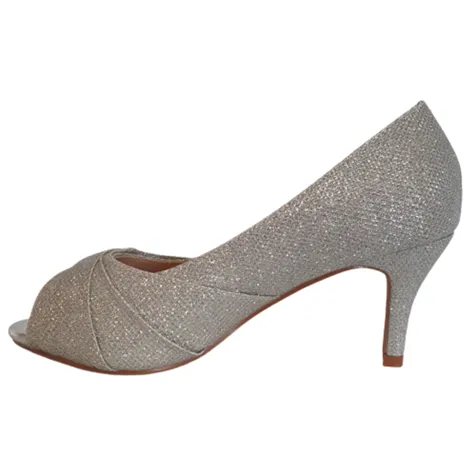 Sorento Heels<Peep Toe Pumps - Ballybeg - Silver