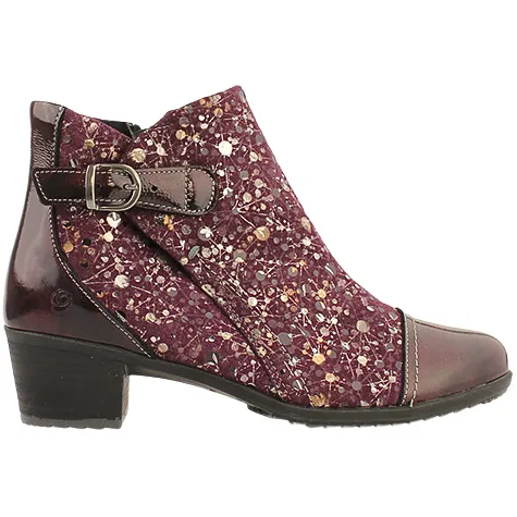 Suave Boots<Block Heeled Ankle Boots - Pamela - Burgundy