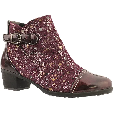 Suave Boots<Block Heeled Ankle Boots - Pamela - Burgundy