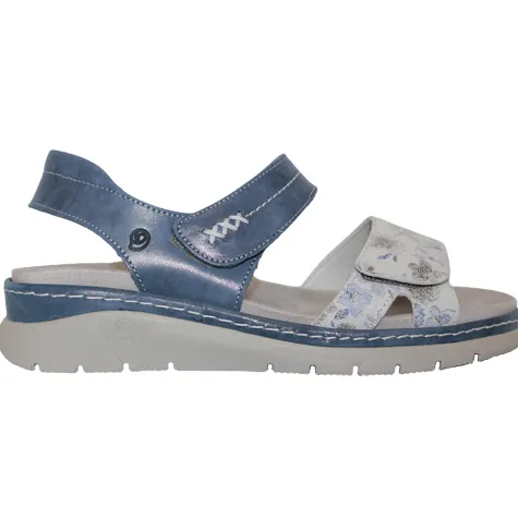 Suave Sandals<Ladies Low Wedge Sandals - Manila - Navy