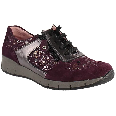 Suave Trainers<Walking Shoes - Evalina - Burgundy