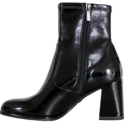 Tamaris Boots<Block Heeled Ankle Boots - 25357-41 - Black Patent