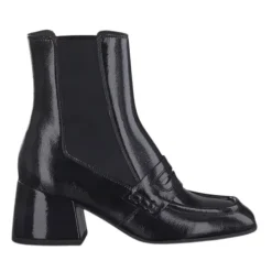 Tamaris Boots<Block Heeled Ankle Boots - 25344-29 - Black Patent