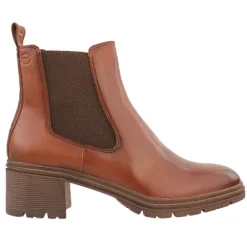 Tamaris Boots<Block Heeled Ankle Boots -25456-43 - Tan