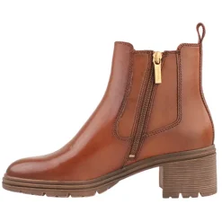 Tamaris Boots<Block Heeled Ankle Boots -25456-43 - Tan