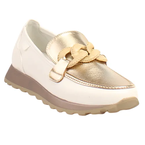 Tommy Bowe Shoes<Ladies Loafers - Javelet - Cream/ Gold