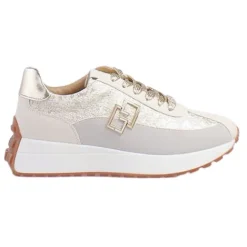 Tommy Bowe Trainers<Ladies Trainers - Barford - Cream/ Gold