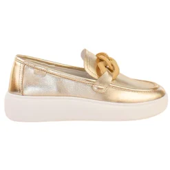 Tommy Bowe Shoes<Ladies Wedge Loafers - Budds - Gold