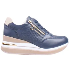 Tommy Bowe Trainers<Ladies Wedge Trainers - Gunter - Navy