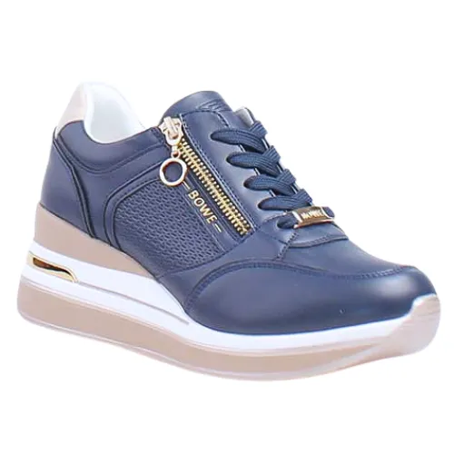 Tommy Bowe Trainers<Ladies Wedge Trainers - Gunter - Navy