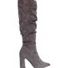 Una Healy Boots<Block Heeled Knee Boots - Famous Friends - Grey
