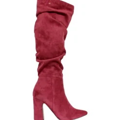 Una Healy Boots<Block Heeled Knee Boots - Famous Friends - Aubergine
