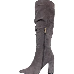 Una Healy Boots<Block Heeled Knee Boots - Famous Friends - Grey
