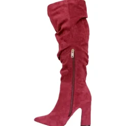 Una Healy Boots<Block Heeled Knee Boots - Famous Friends - Aubergine