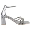 Una Healy Heels<Block Heeled Sandals -Sophisticated - Silver