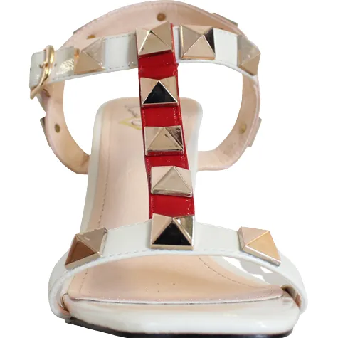 Una Healy Heels<Block Heeled Sandals - Forever After - Metallic/Cream