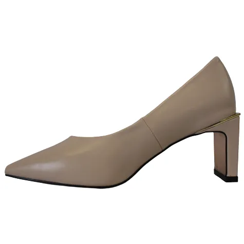 Una Healy Heels<Block Heeled Shoes - Your Song - Biscuit Nude