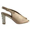 Una Healy Heels<Block Heeled Sling Backs - Straight Life - Gold