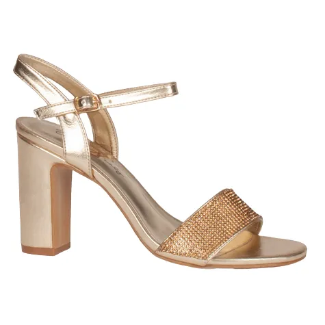 Una Healy Heels<Dressy Block Heeled Sandals - Born To Jive - Gold