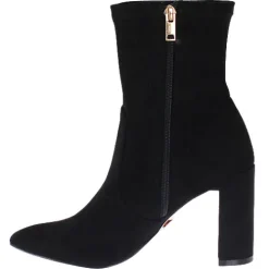 Una Healy Boots<Dressy Block Heeled Ankle Boots - Something Bad - Black Suede