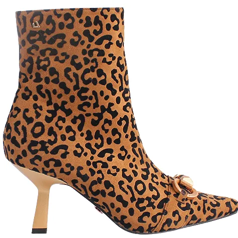 Una Healy Boots<Dressy Heeled Ankle Boots - Kissing You - Leopard