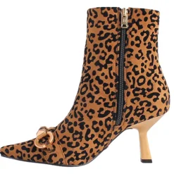 Una Healy Boots<Dressy Heeled Ankle Boots - Kissing You - Leopard