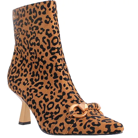 Una Healy Boots<Dressy Heeled Ankle Boots - Kissing You - Leopard