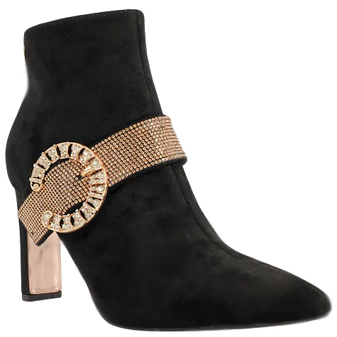 Una Healy Boots<Dressy Heeled Ankle Boots - Anytime - Black Suede