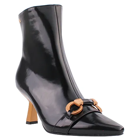 Una Healy Boots<Dressy Heeled Ankle Boots - Kissing You - Black
