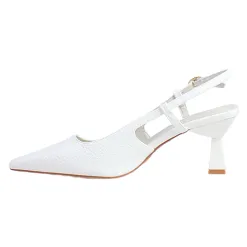 Una Healy Heels<Ladies Heeled Slingbacks - It's Funky- White Croc