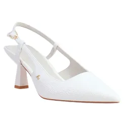 Una Healy Heels<Ladies Heeled Slingbacks - It's Funky- White Croc