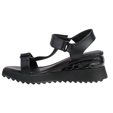 Una Healy Sandals<Ladies Wedge Sandals - Springston - Black